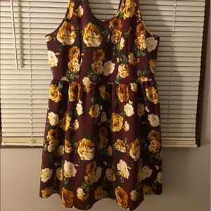 Plus Size Forever21+ Burgundy Skater Dress